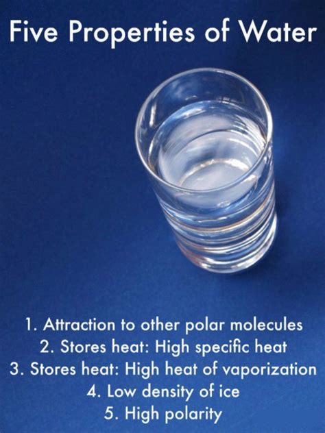 Properties of Water – Physical. Being a colourless and tasteless liquid, they exhibit hydrogen bonding. Due to this hydrogen bonding, it exhibits unusual properties in solid form. Due to these reasons, water shows high melting and boiling points. Also, due to these unique properties of water, it has a higher specific heat, thermal ...